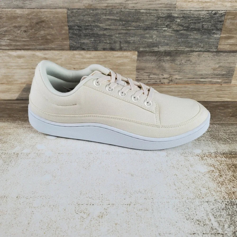 Allbirds Canvas Pacer Mens Shoes Sz 11 Natural White Blizzard Lace Up Sneakers